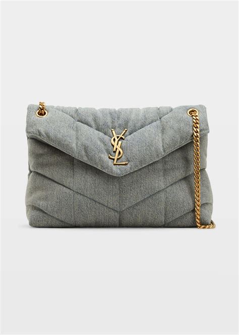 ysl grey crossbody|ysl denim crossbody.